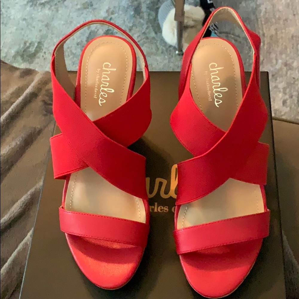 Beautiful Red Charles David Shoes